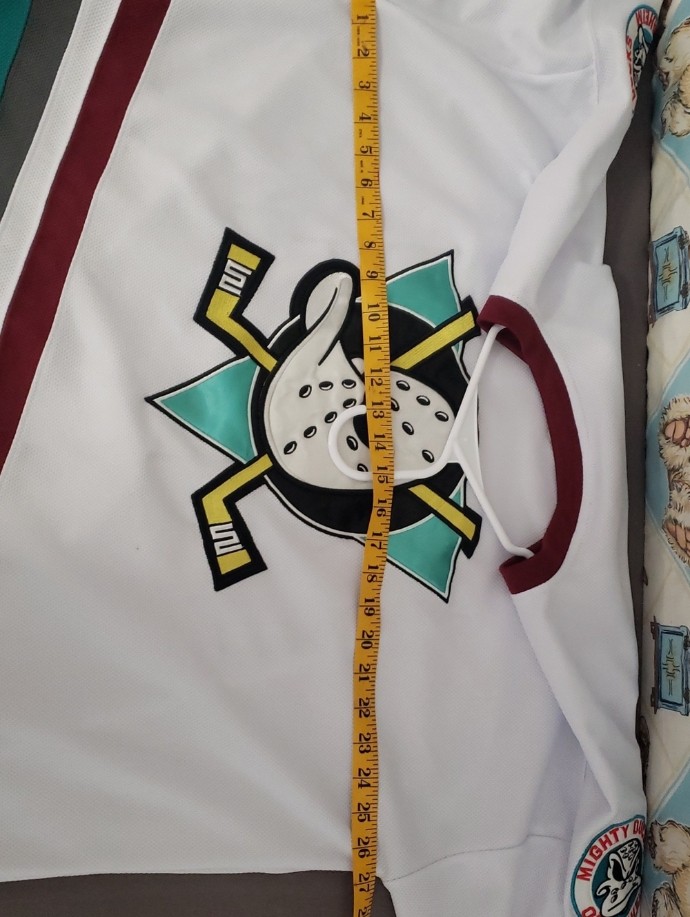 Anaheim Mighty Ducks #44 Fulton Reed White Teal Burgundy Hockey Jersey XXXL - Picture 5 of 6